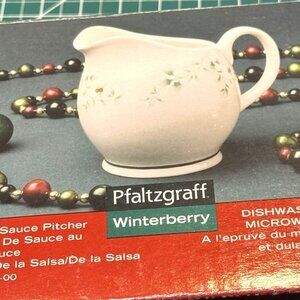 Pfaltzgraff Winterberry Gravy/Sauce Pitcher Dishwasher & Microwave Safe Ceramic